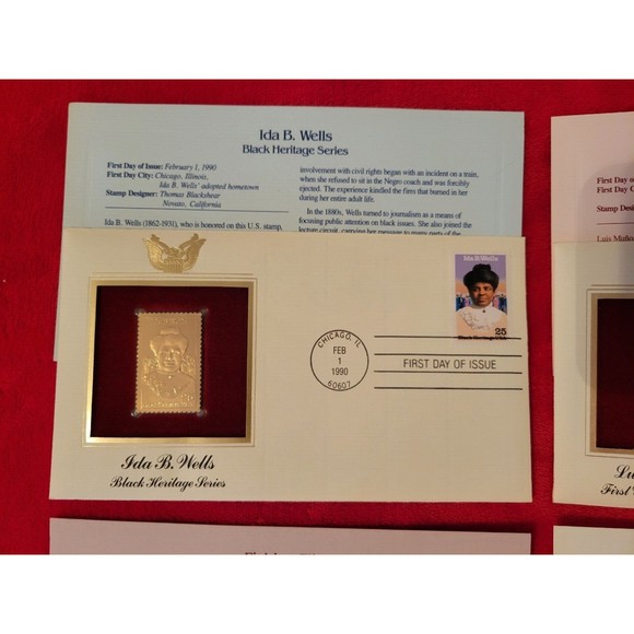 Lot of  4 Golden Replicas Of United States Stamps 22kt Gold U.S. First Day Issue - Picture 4 of 6